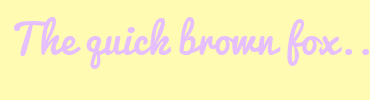 Image with Font Color E6BFFF and Background Color FFFBB2